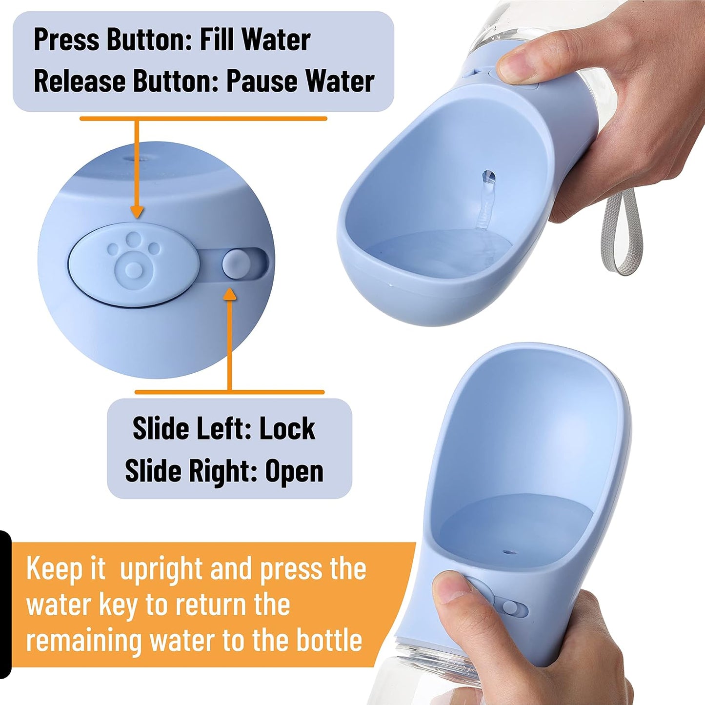 Portable Pet Dog Travel Water Bottle