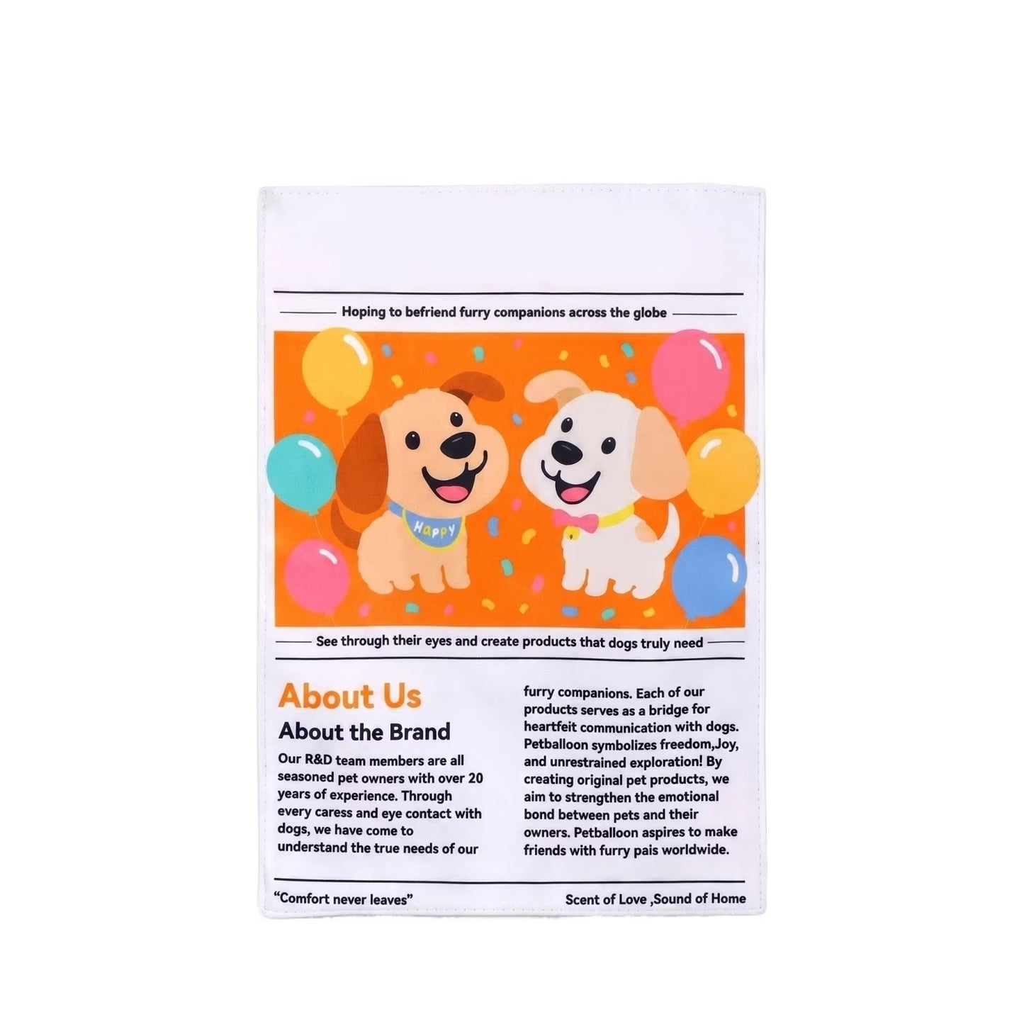 Interactive newspaper dog toy for chewing.