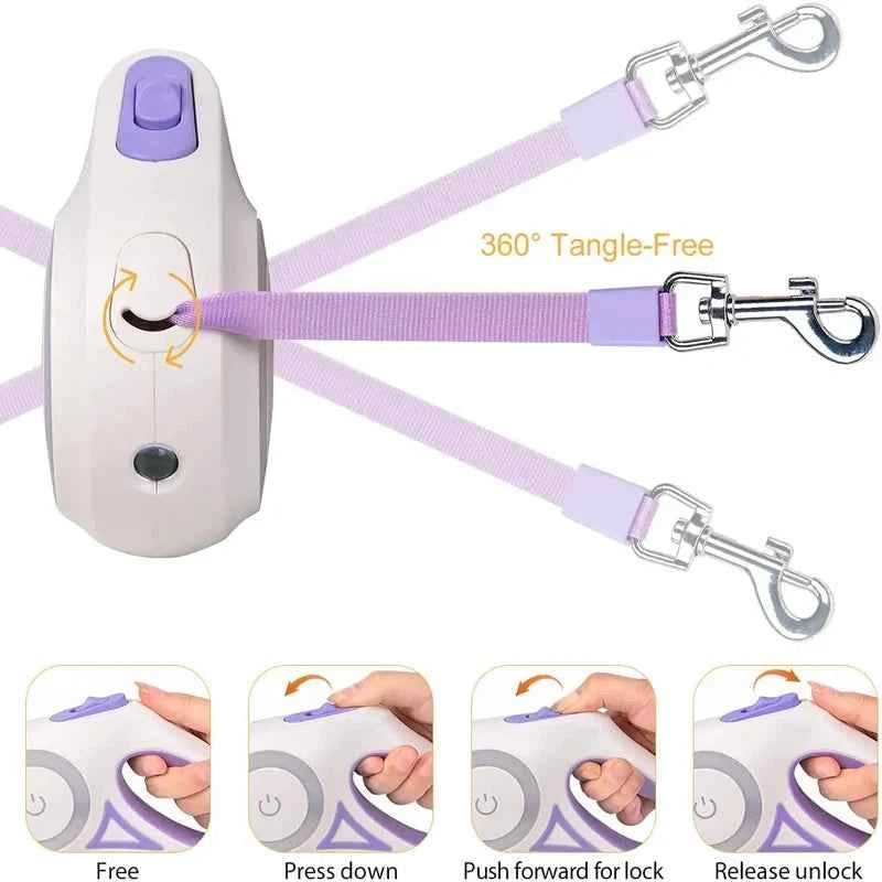 Retractable Automatic Spotlight Pet Dog Leash