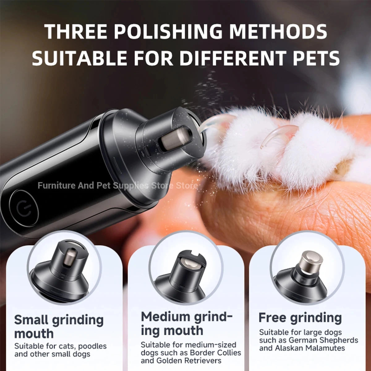 Pet Electric Low Noise Nail Polisher