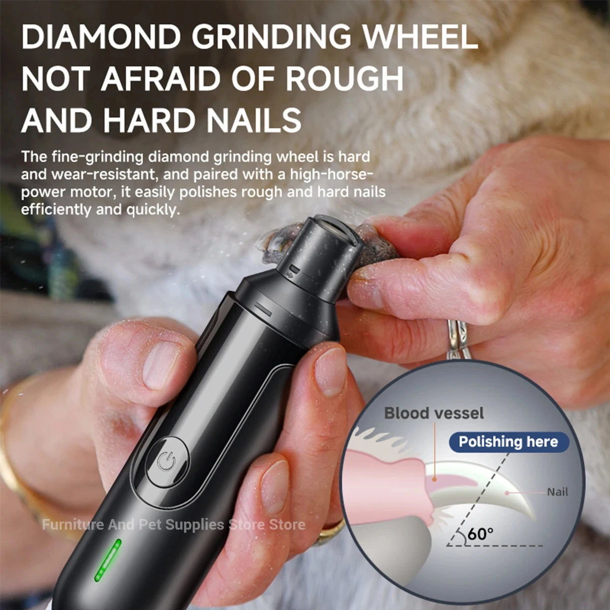 Pet Electric Low Noise Nail Polisher