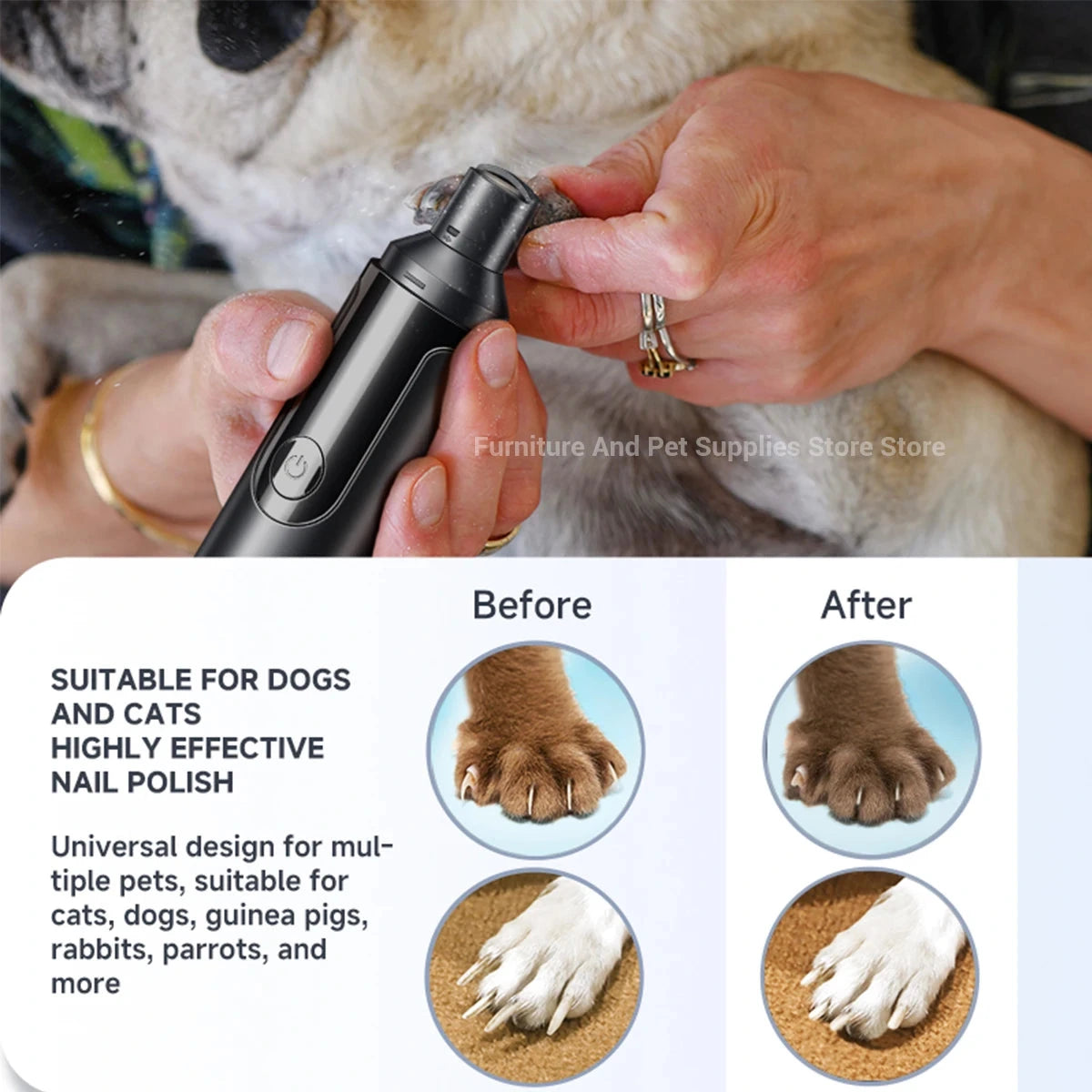 Pet Electric Low Noise Nail Polisher