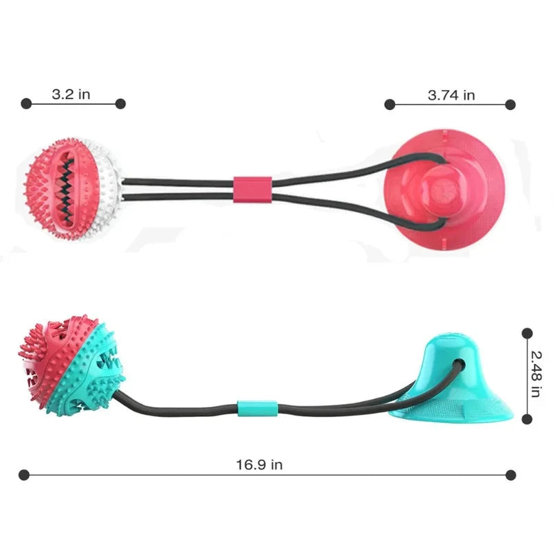 Silicon Suction Interactive Tug Ball Dog Toy