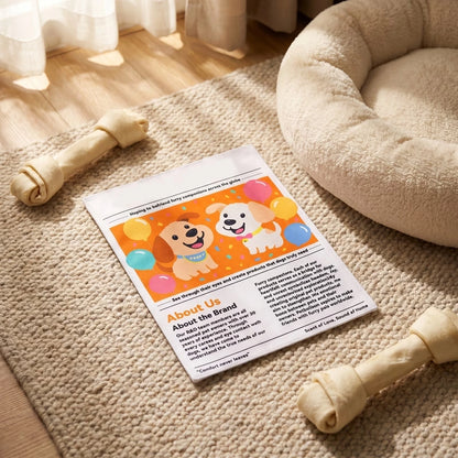Soft newspaper-themed toy for dogs.