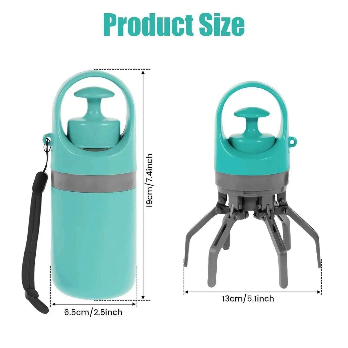 Portable Dog Poop Scooper With Built-in Dispenser