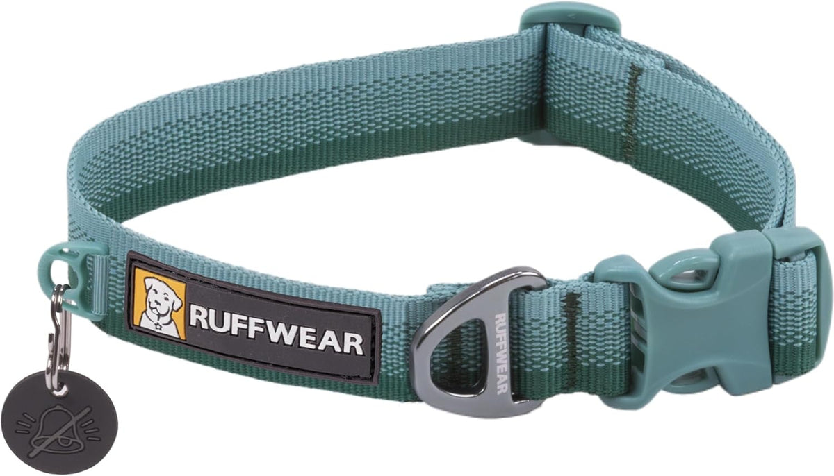 River Rock Green dog collar, adjustable 20-26 inches.