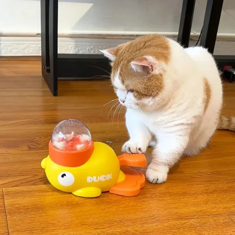 2-In-1 Duck-Shaped Interactive Slow Feeder Toy