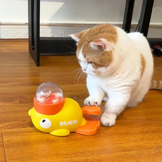 2-In-1 Duck-Shaped Interactive Slow Feeder Toy