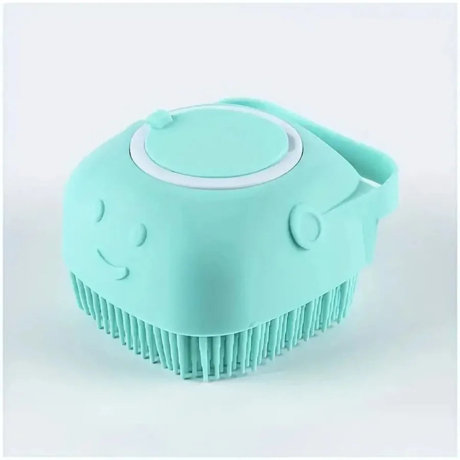Gentle Pet Bath Massage Brush with Shampoo Box