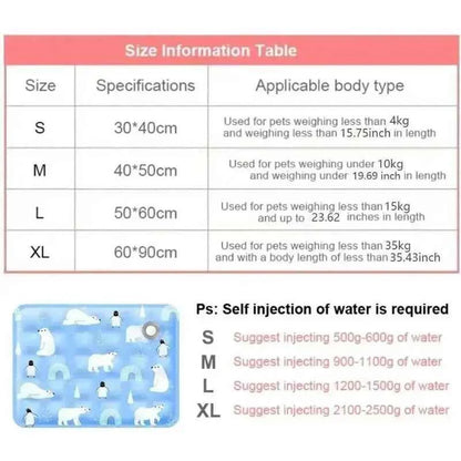Portable Ice Gel Cooling Pet Mat
