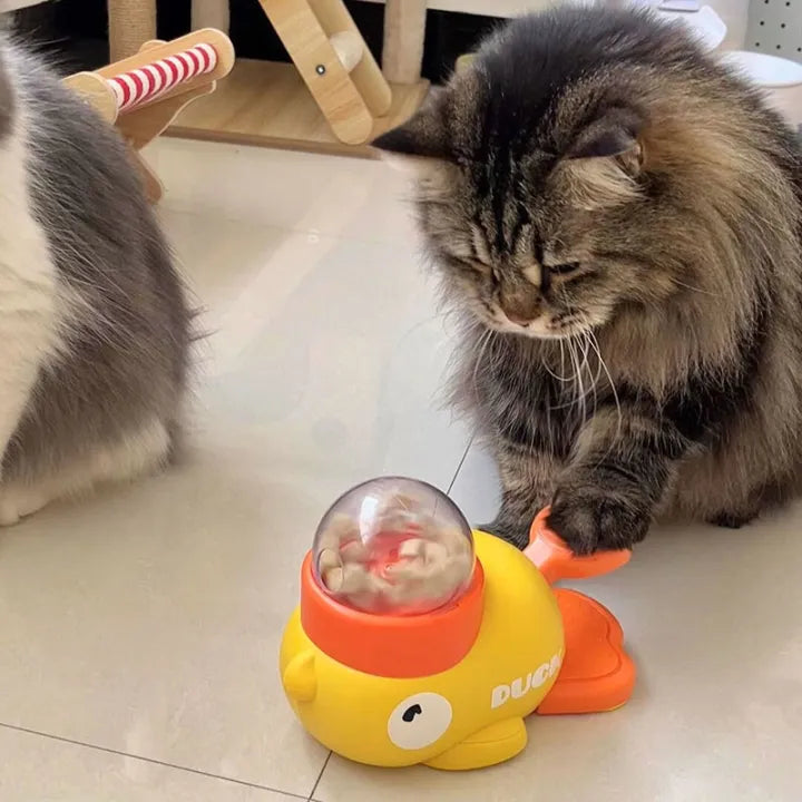 2-In-1 Duck-Shaped Interactive Slow Feeder Toy