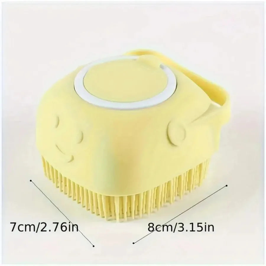 Gentle Pet Bath Massage Brush with Shampoo Box