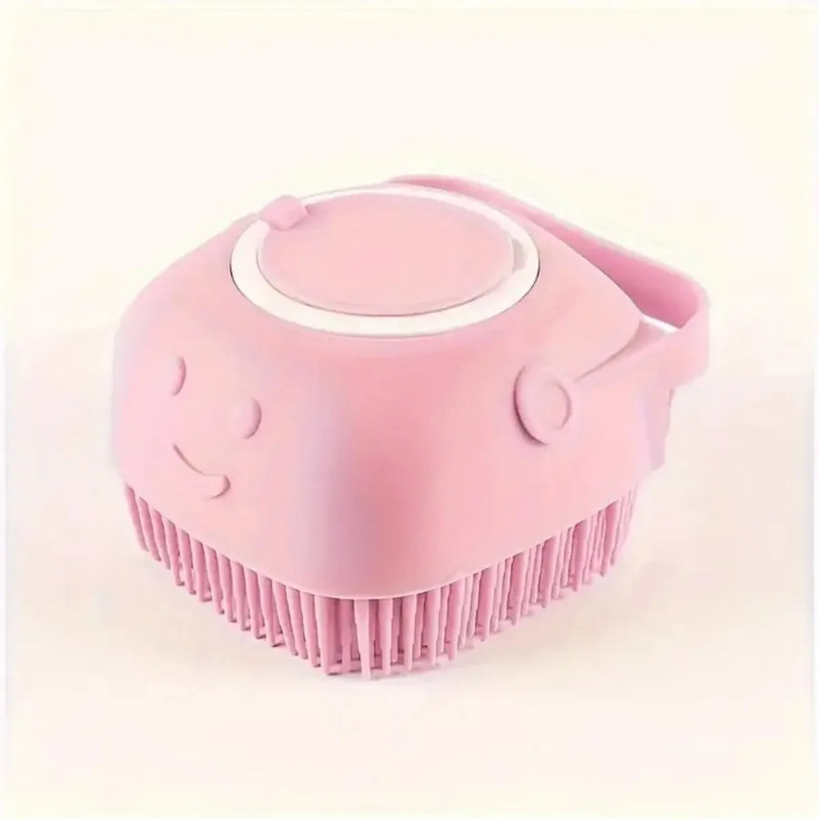 Gentle Pet Bath Massage Brush with Shampoo Box